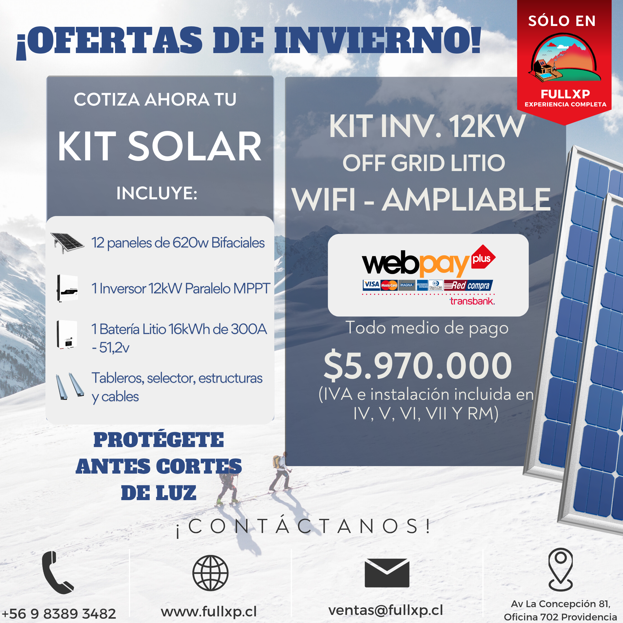 Kit Solar Avanzado 12.000w - Promoción