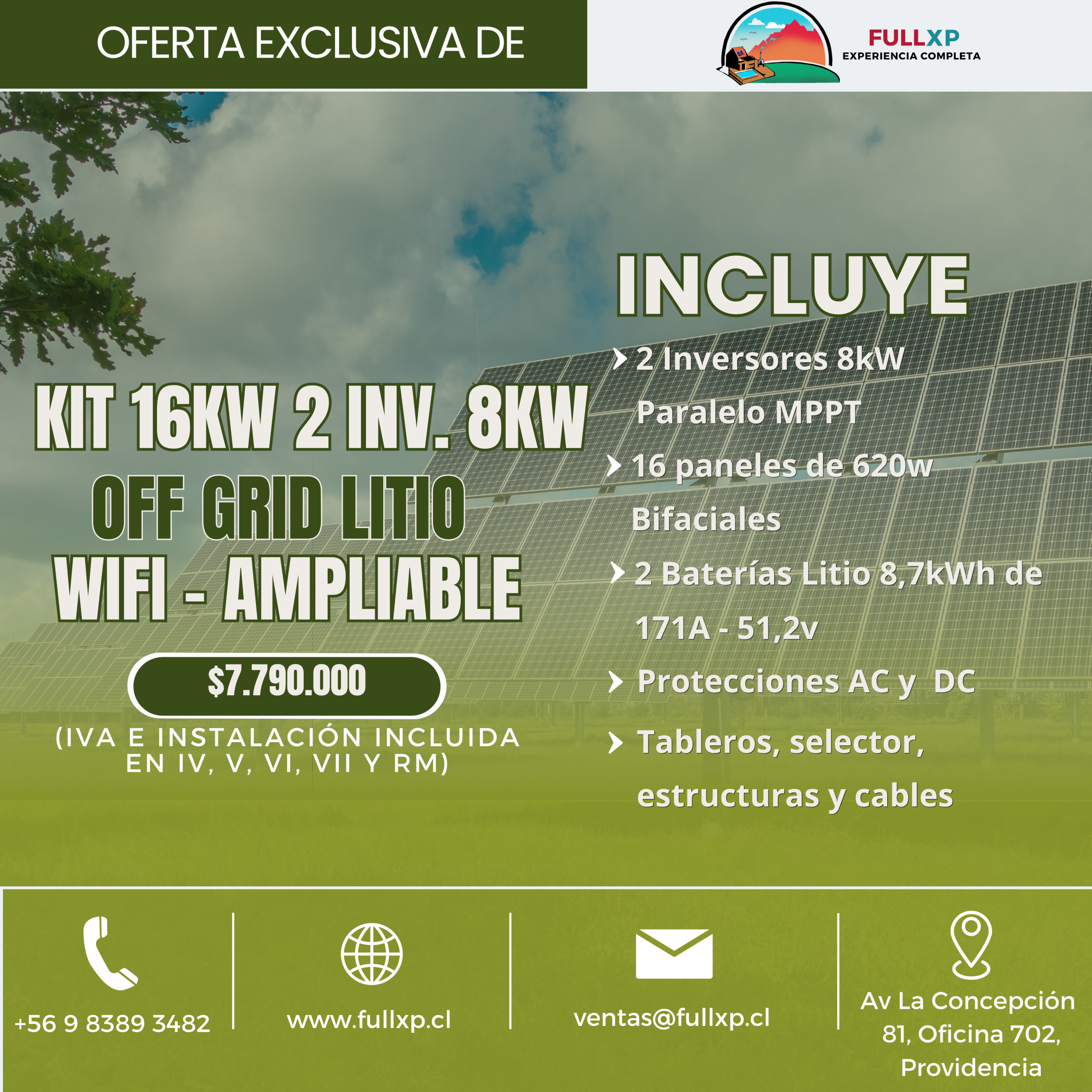 Kit Solar FULLXP 16kW Promoción
