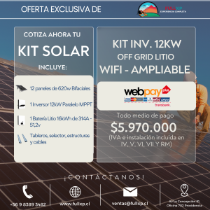 Kit Solar Avanzado 12.000w - Promoción